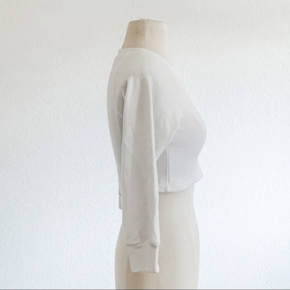 NBW AMERICAN APPAREL White Crop Top - Picture 6 of 11